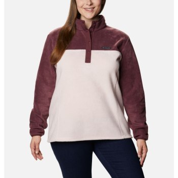 Columbia Pullover Dames, Benton Springs Half Snap Plus Size Roze, 15BSWRHKV